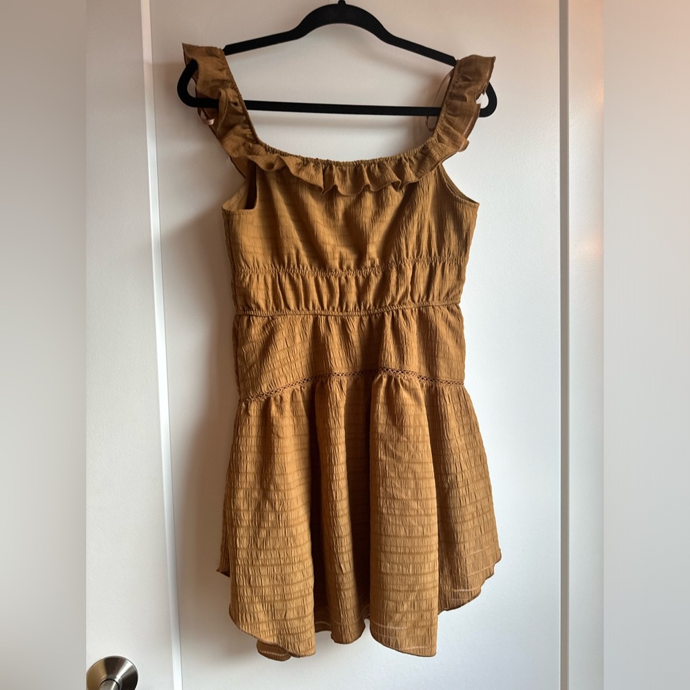 Wild Fable Brown Ruffle Dress (not worn with tags still on)
